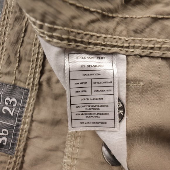 BKE Shorts Standard Fit Mens Size 36x23 Tan Athleisure Normcore Cliff Aluminum - Picture 5 of 14